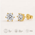 5-9 MM Moissanit-Ohrring 925 Sterling Silber mit 18 Karat Weißgold überzogen Ohrstecker für Frauen Schmuck