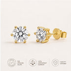 5-9 MM Moissanit-Ohrring 925 Sterling Silber mit 18 Karat Weißgold überzogen Ohrstecker für Frauen Schmuck