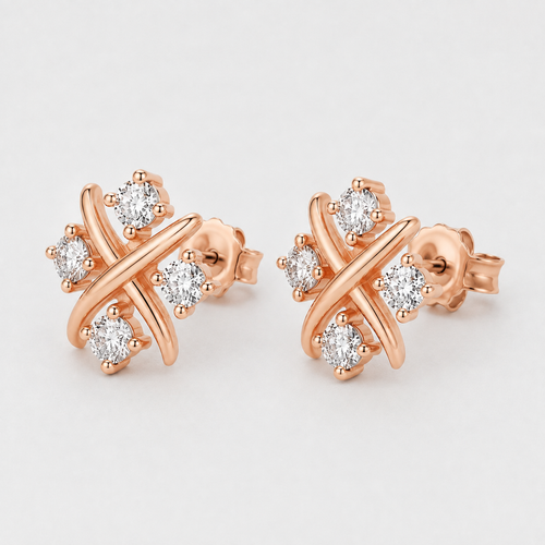 925 Sterling Silver CZ Star Stud Earrings