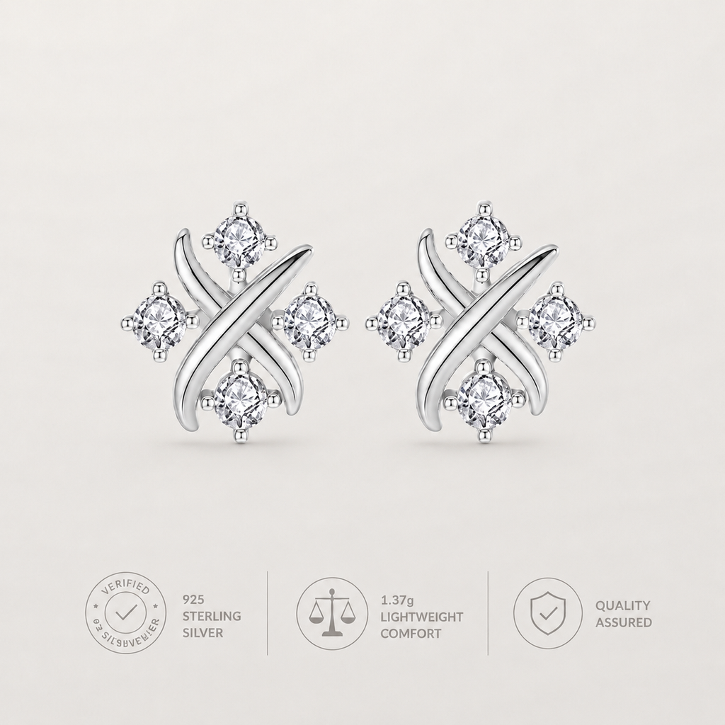 Echte 925 Sterling Silber Zirkon CZ Stern Ohrstecker Brincos für modische Frauen Party Süßer feiner Schmuck Minimalistische Accessoires