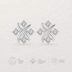 Echte 925 Sterling Silber Zirkon CZ Stern Ohrstecker Brincos für modische Frauen Party Süßer feiner Schmuck Minimalistische Accessoires