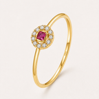 Crown Pavé Sterling Silver Ring