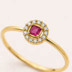 Crown Pavé Sterling Silver Ring