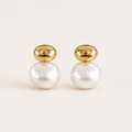 Sculpted Pearl Drop Earrings