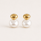 Sculpted Pearl Drop Earrings