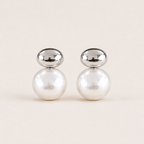 Sculpted Pearl Drop Earrings