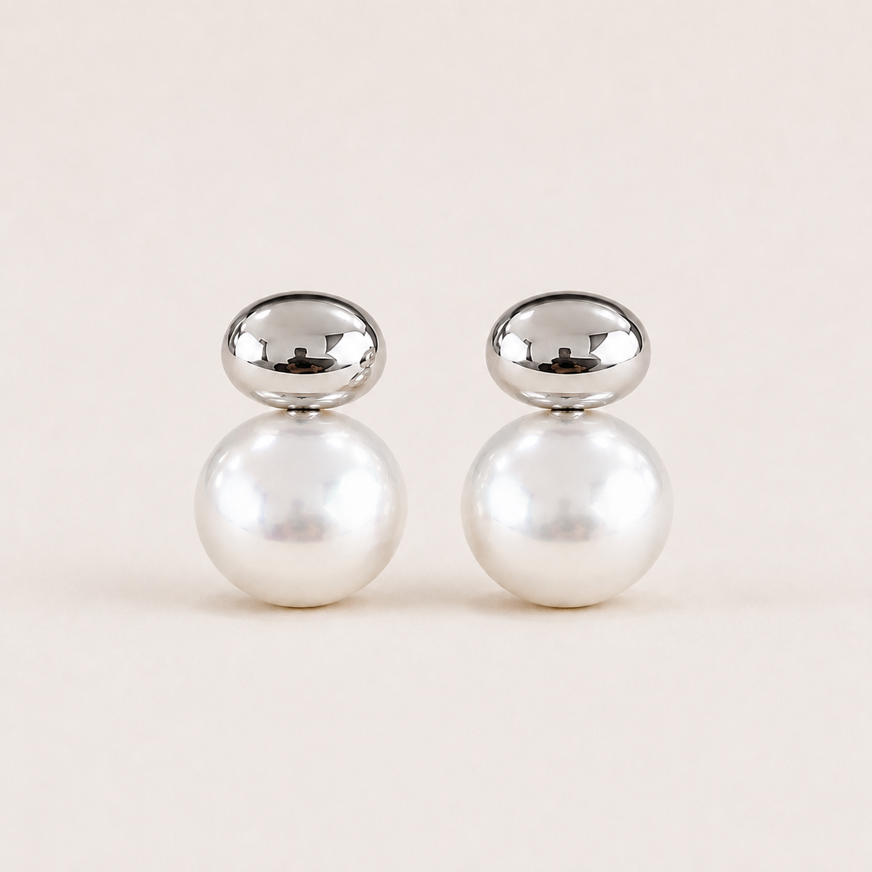 Sculpted Pearl Drop Earrings