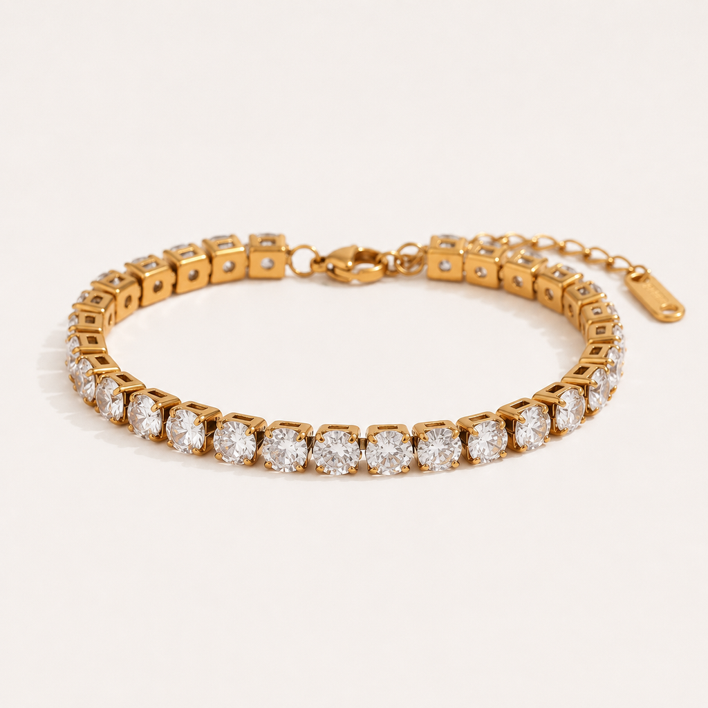 Elegant Zircon Charm Bracelet