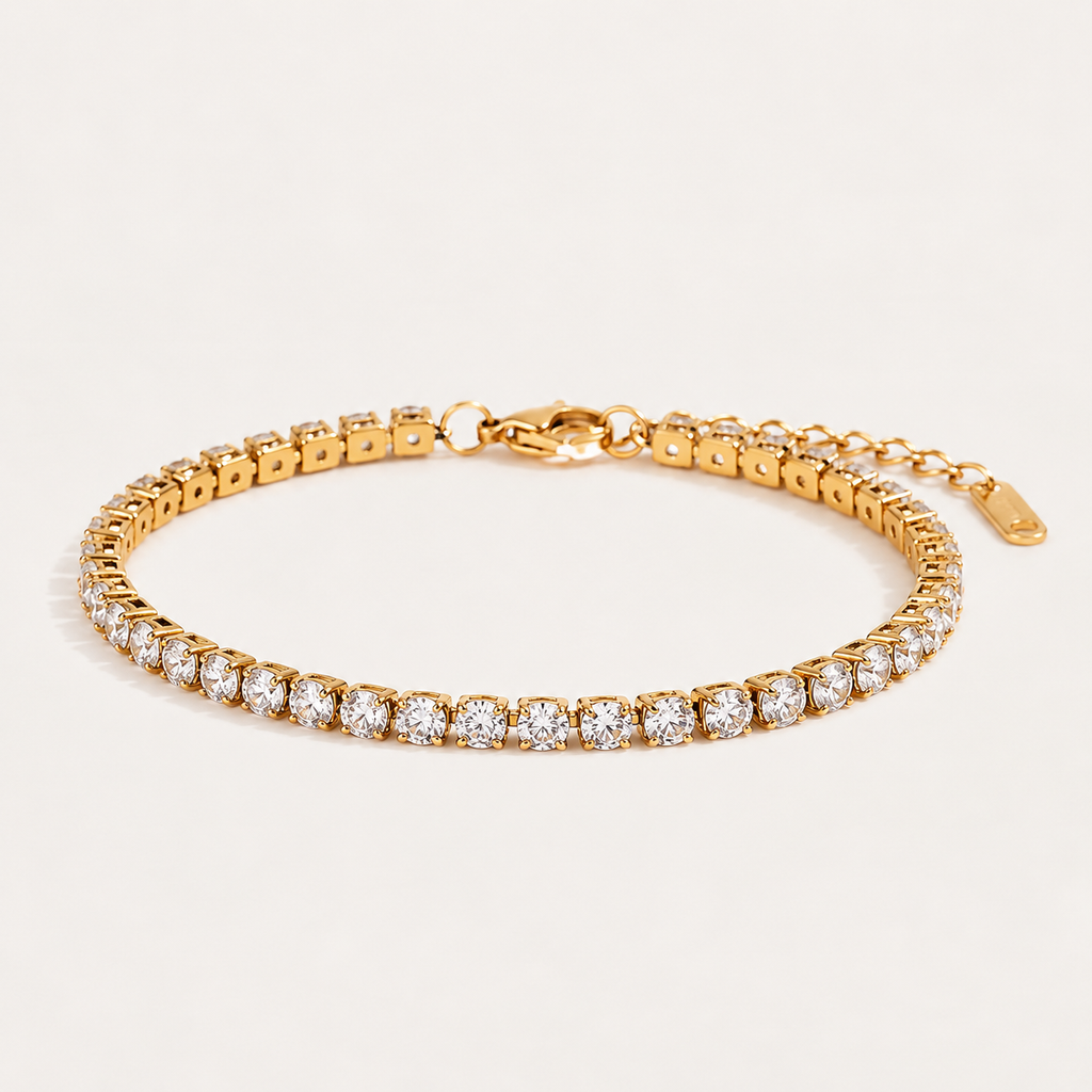Elegant Zircon Charm Bracelet