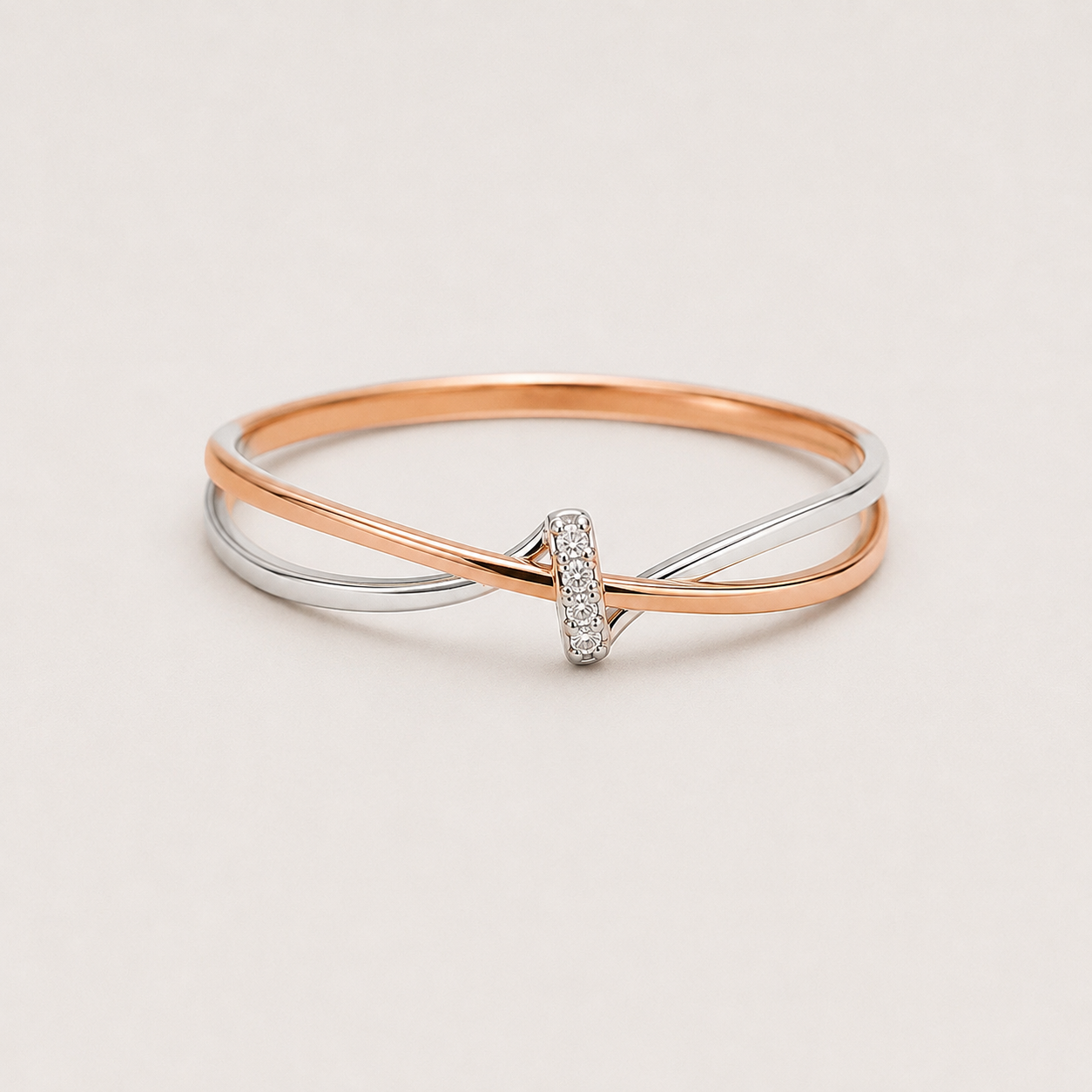 Two-Tone Intertwined Ring
