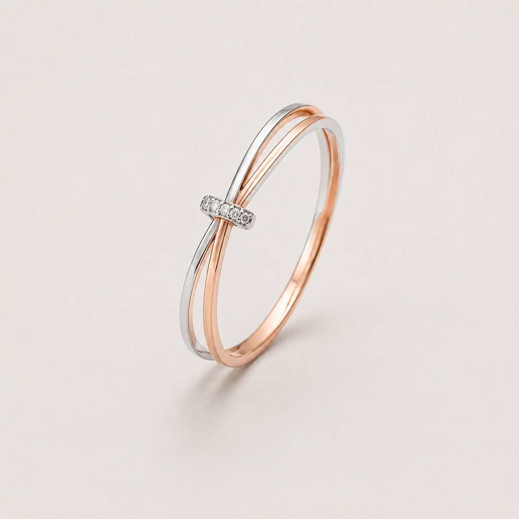 Two-Tone Intertwined Ring