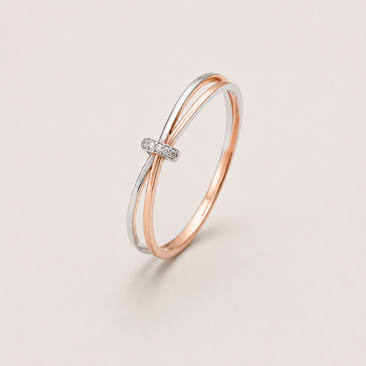 Two-Tone Intertwined Ring