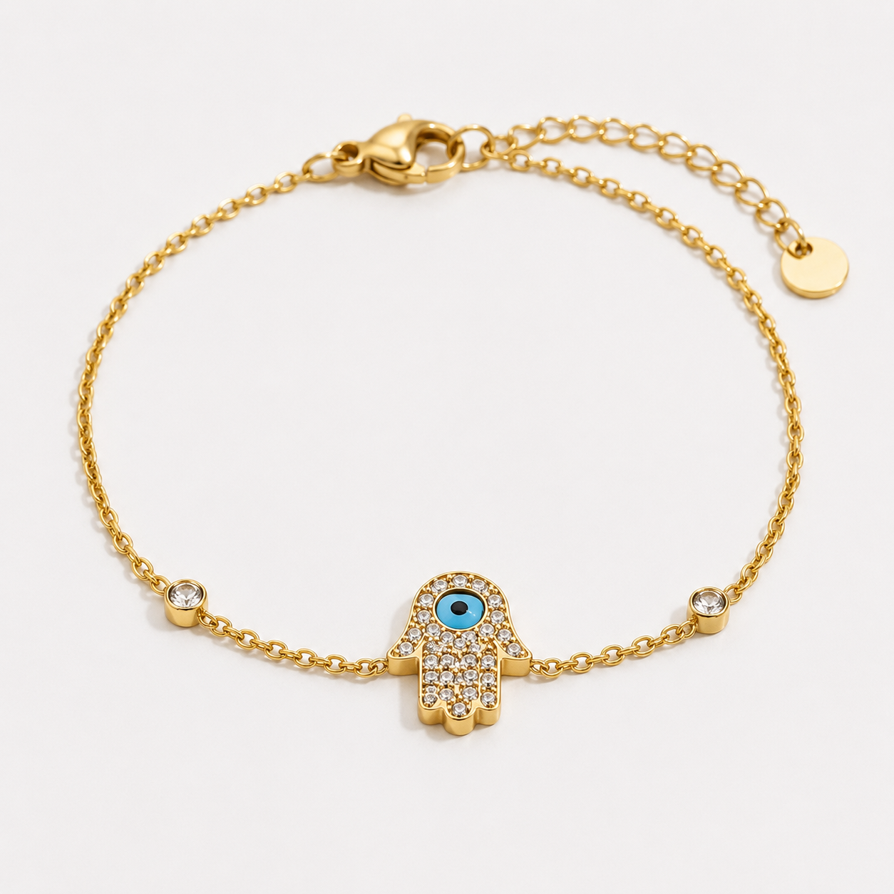Golden Evil Eye Bracelet – Protective Charm