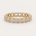 4mm Round Stone Eternity Ring in 925 Sterling Silver