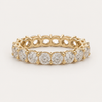 4mm Round Stone Eternity Ring in 925 Sterling Silver