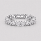 4mm Round Stone Eternity Ring in 925 Sterling Silver