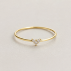 Tiny Heart Zircon Ring