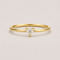 Dainty Heart Zircon Ring