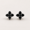 Black Flower Stud Earrings