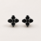 Black Flower Stud Earrings
