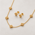 Ensemble pendentif Fleur goutte