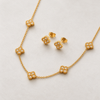Ensemble pendentif Fleur goutte