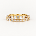 Geometric Cubic Zirconia Ring