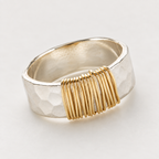 925 Sterling Silver Two-Tone Wire Ring
