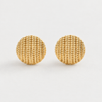 925 Sterling Silver Textured Round Stud Earrings