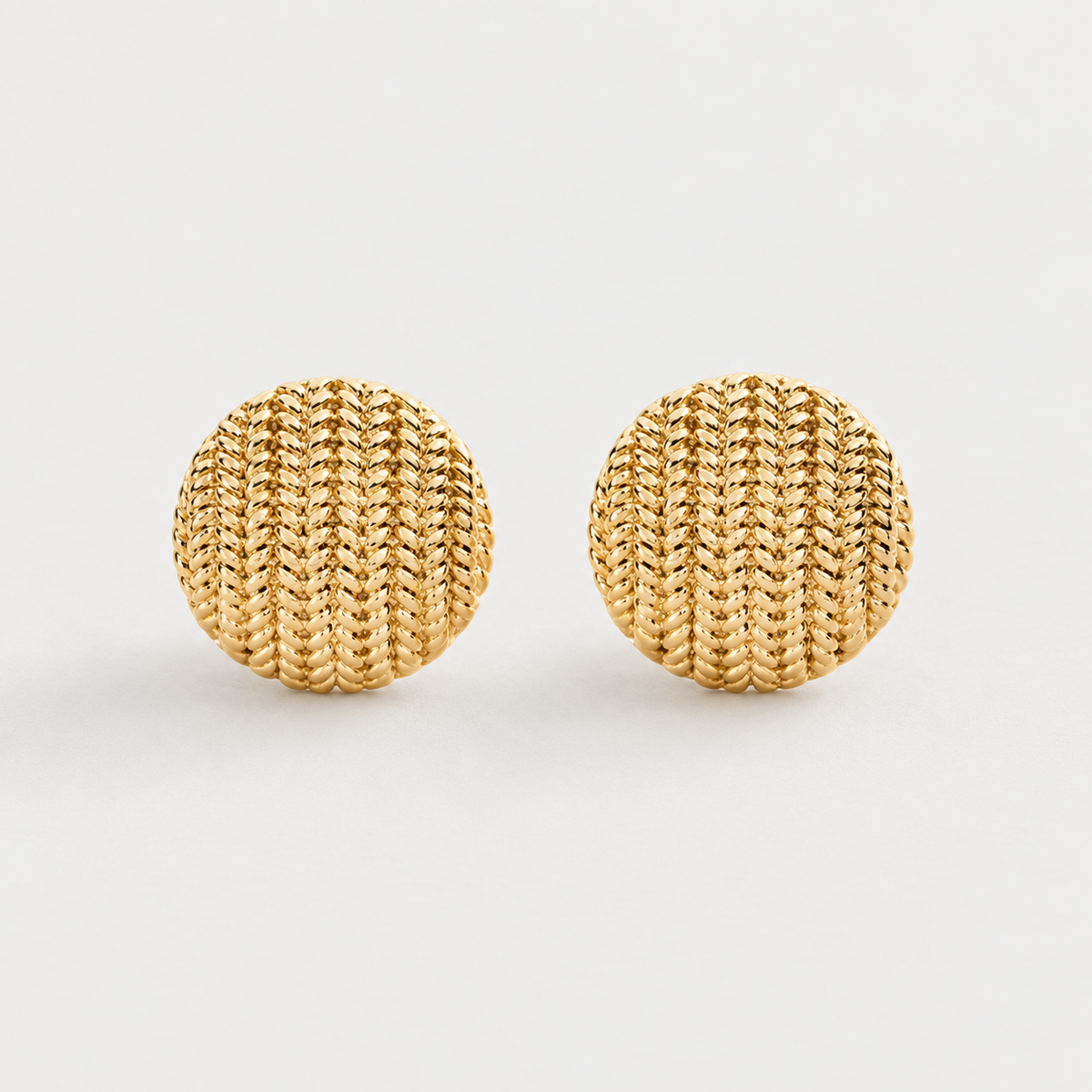 925 Sterling Silver Textured Round Stud Earrings