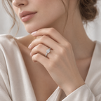 925 Sterling Silver Solitaire Ring with Round Zircon