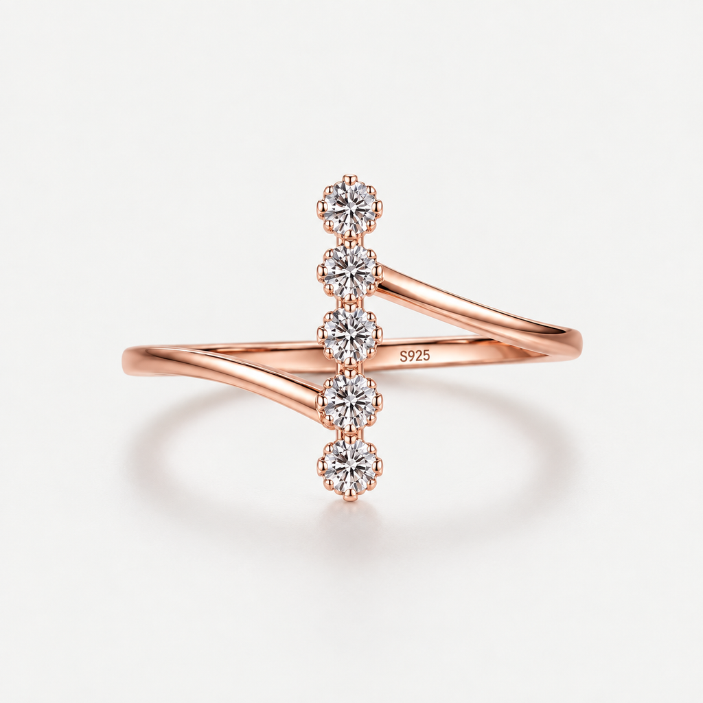925 Sterling Silver Flora Bypass Ring