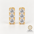 0.1CT Round Moissanite Stud Earrings – Silver Plated