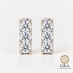 0.1CT Round Moissanite Stud Earrings – Silver Plated