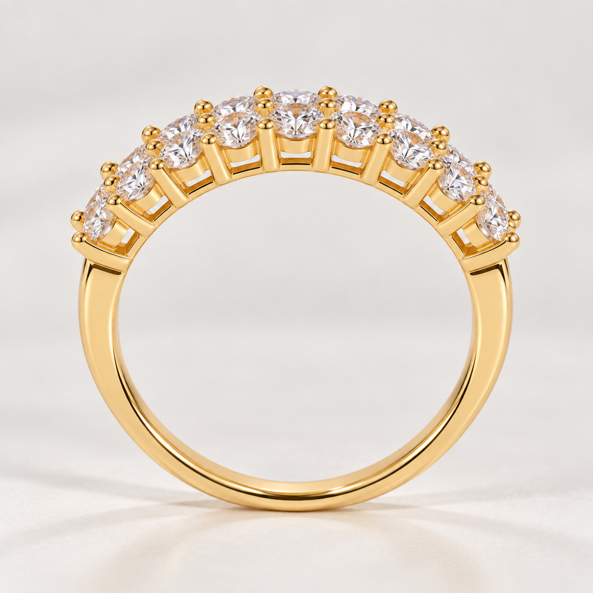 1.4ct Round Moissanite Ring in 925 Sterling Silver – Elegant Solitaire
