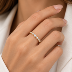 Moissanite Marquise & Round Ring for Women – Elegant Classic Jewelry