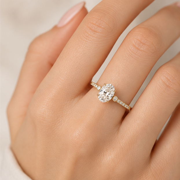 Oval-Cut Zirconia Statement Ring