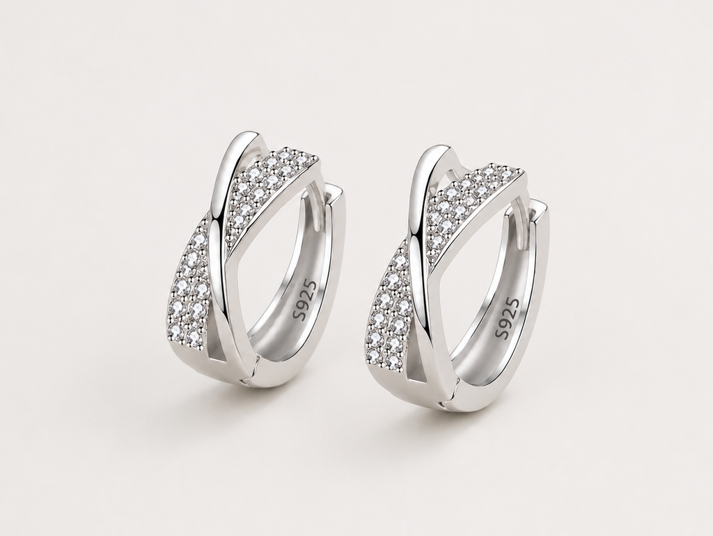 Éclat Bow Earrings in Sterling Silver 925
