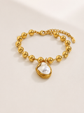 Elegant Gold Pearl Jewelry Set