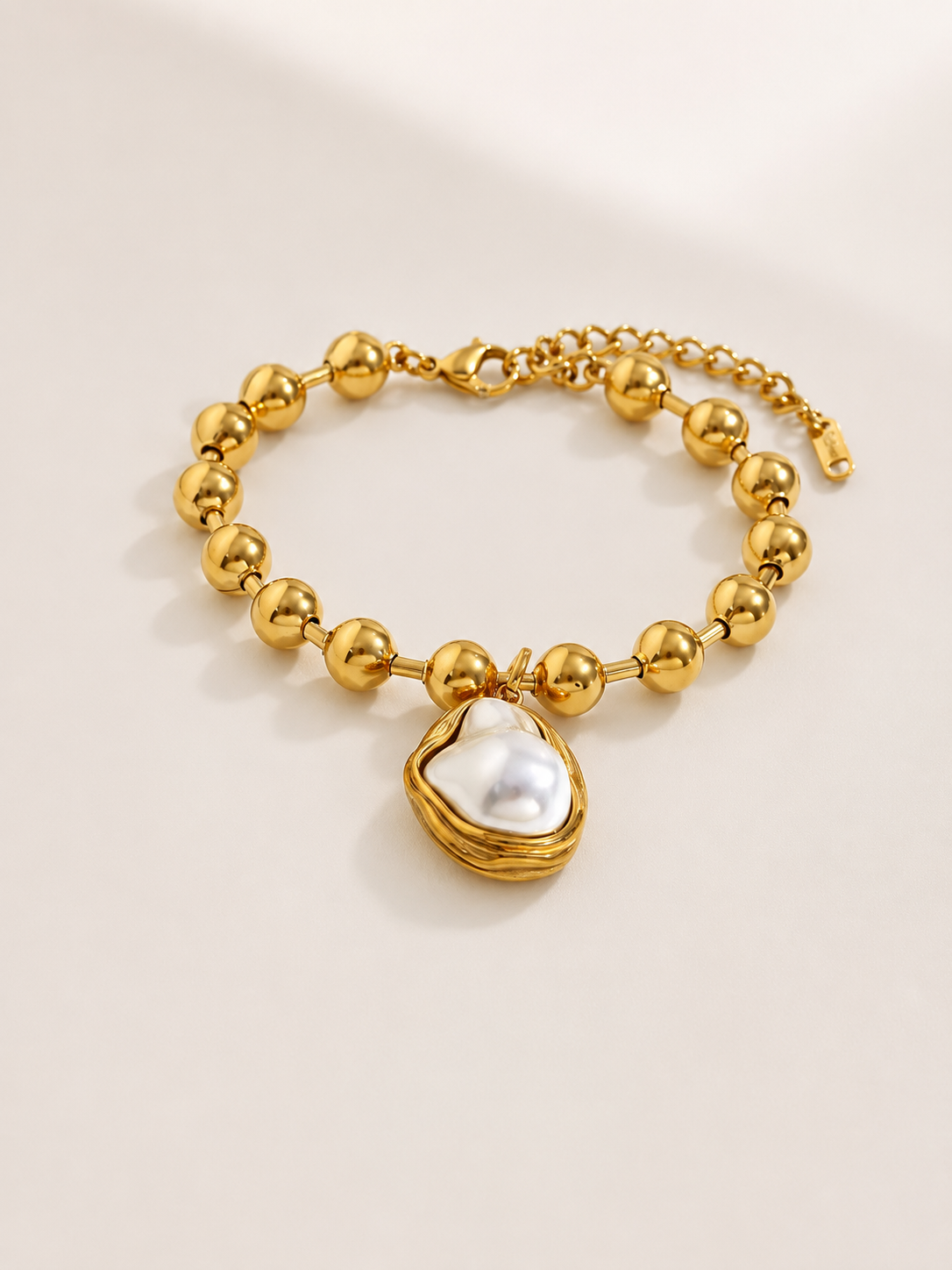 Elegant Gold Pearl Jewelry Set