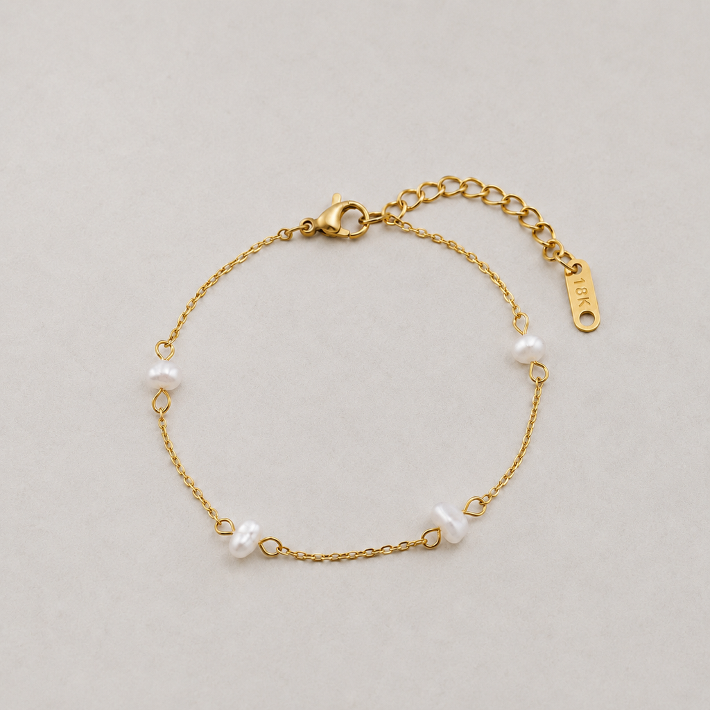 Elegant Pearl Gold Jewelry Set