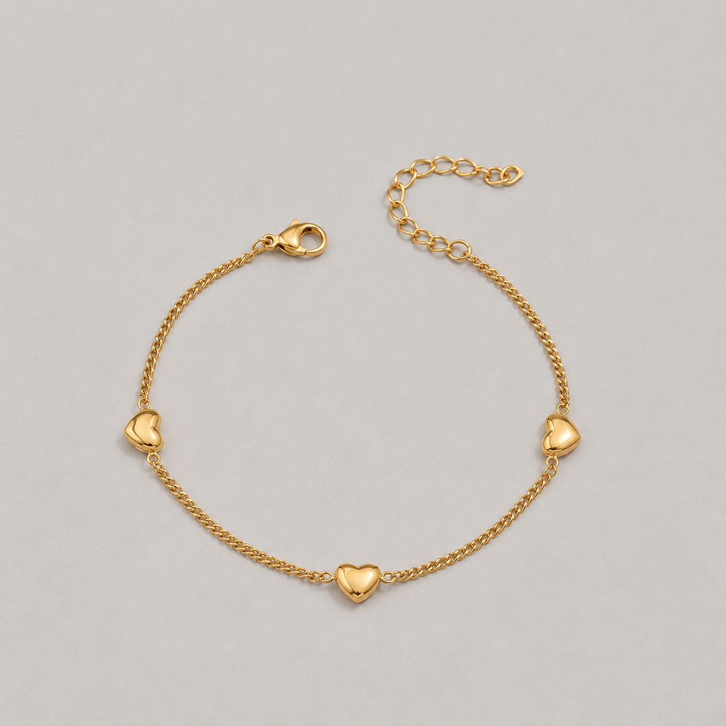 Golden Heart Jewelry Set