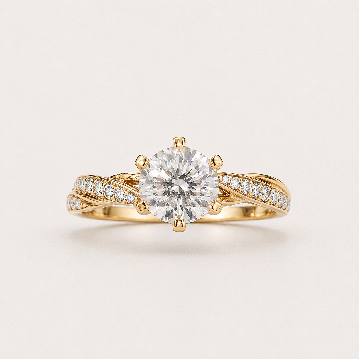 Classic Gold Cubic Zirconia Eternity Ring