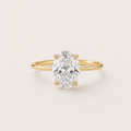 Oval Solitaire Zircon Ring in 925 Sterling Silver