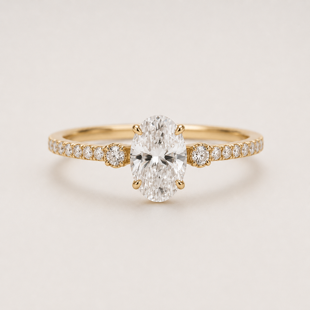 Oval-Cut Zirconia Statement Ring