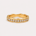 Golden Star Wave Ring