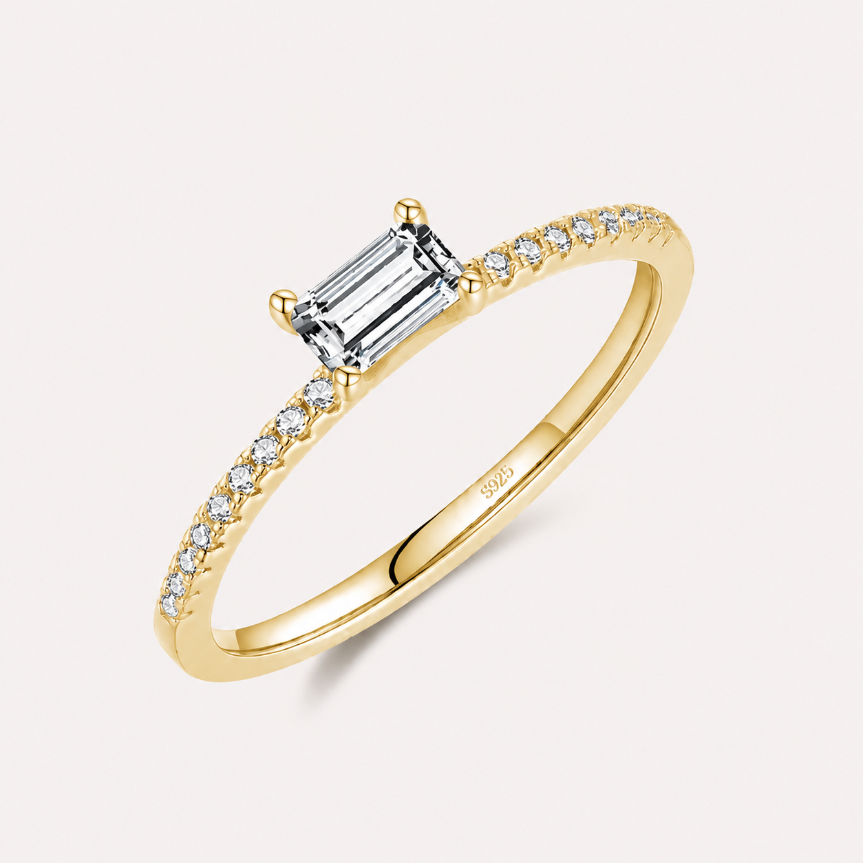 S925 Solitaire Rings — Delicate Stone Collection