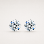 925 Sterling Silver CZ Crystal Stud Earrings