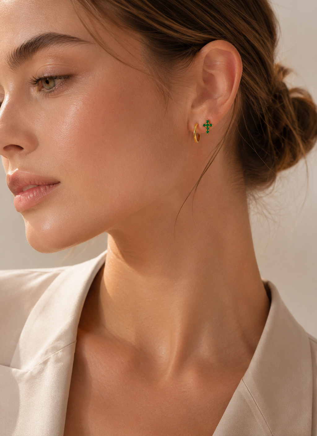 Lumière Geometric Stud Earrings