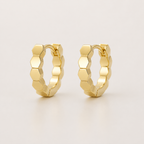 Honeycomb Hoop Earrings – 925 Sterling Silver